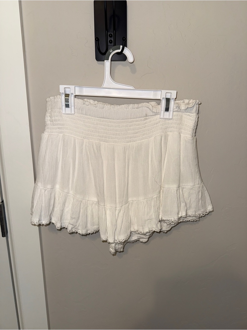 White Tiered Ruffle Skirt - Built in Shorts